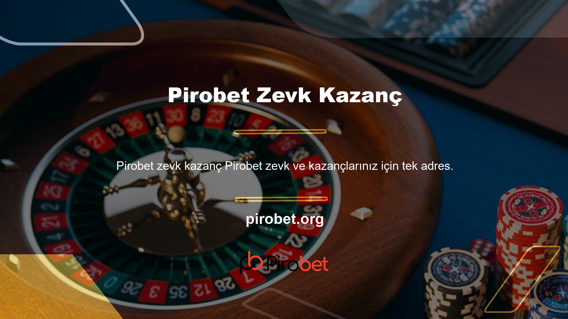 Pirobet Yüksek Oranlar ve Oyunlar